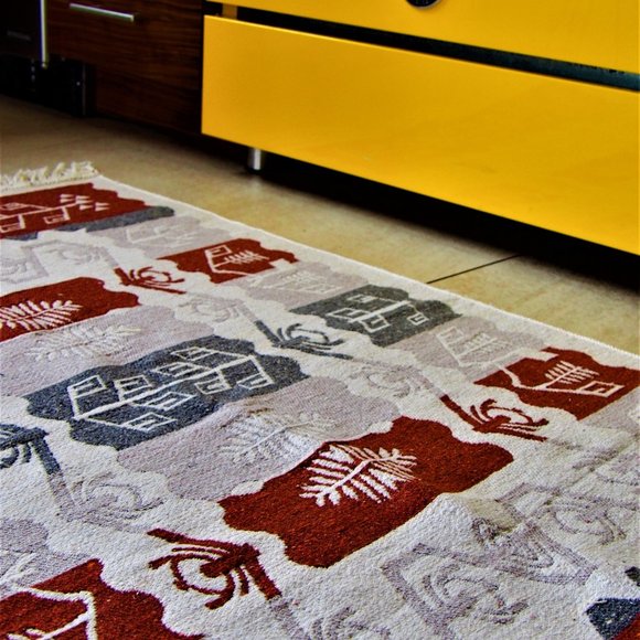 Reversible Turkish Accent Rug - 48" x 32" - Picture 3 of 5